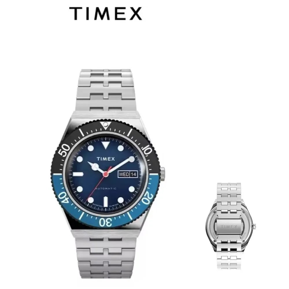 TIMEX Automatic Brand Men's Watch Luxury Leisure Multifunction Watches for Men Calendar Steel Strip Wristwatch